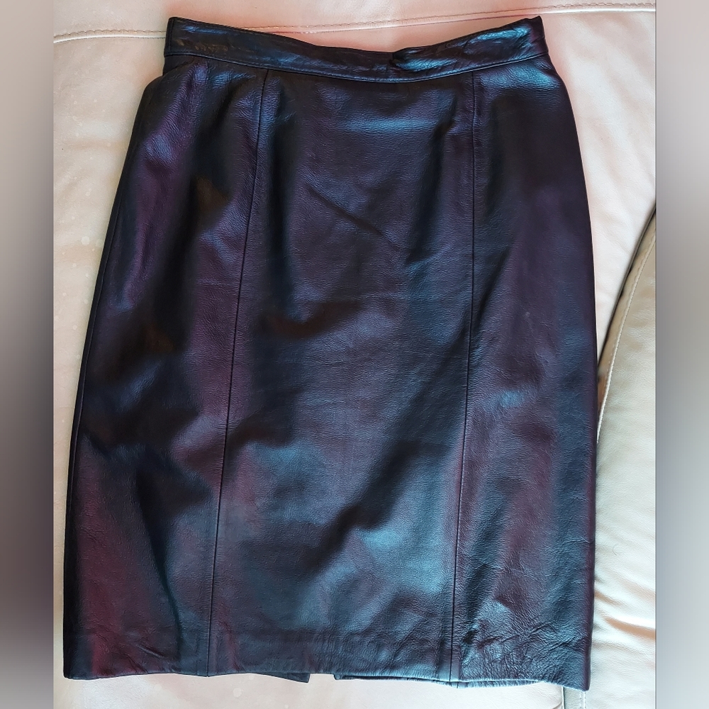 100% Genuine Leather Pencil Skirt